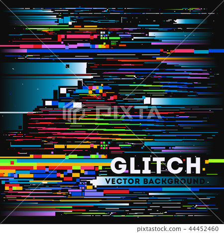 Vector tv glitch digital background Vector tv glitch digital background 44452460