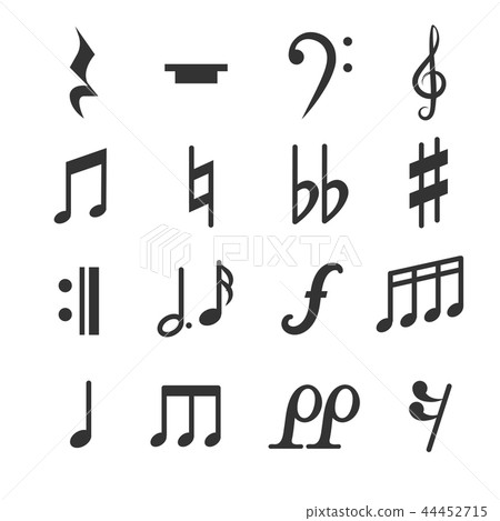 Music notes vector symbols set Music notes vector symbols set 44452715
