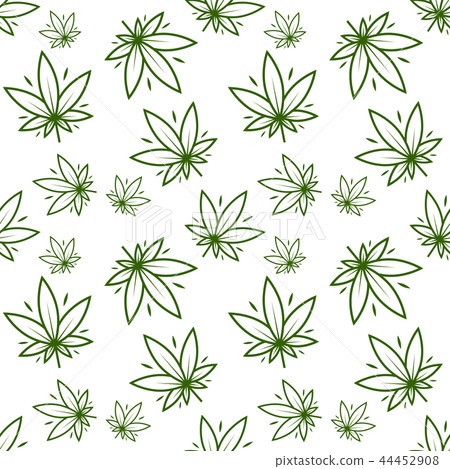 Cannabis plant, marijuana leaf, medical cannabis, seamless pattern on white background. Vector Cannabis plant, marijuana leaf, medical cannabis, seamless pattern on white background. Vector 44452908
