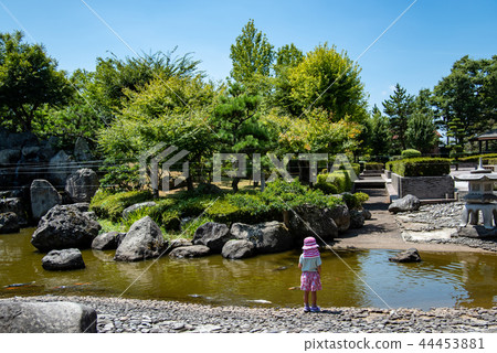 Children playing in the pond in front of Fukui Prefecture Maruoka Castle History Folklore Museum Children playing in the pond in front of Fukui Prefecture Maruoka Castle History Folklore Museum 44453881