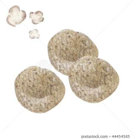 Oden sardine meatball watercolor illustration 44454585