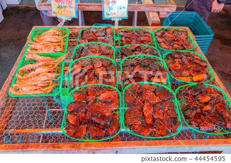 Seafood stores in Numazu Port, Numazu City, Shizuoka Prefecture Seafood stores in Numazu Port, Numazu City, Shizuoka Prefecture 44454595