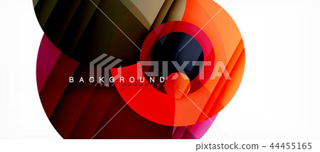 Glossy colorful circles abstract background, modern geometric design Glossy colorful circles abstract background, modern geometric design 44455165