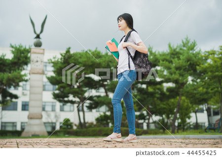 Campus college girl female youth Campus college girl female youth 44455425