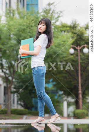 Campus college girl female youth Campus college girl female youth 44455569