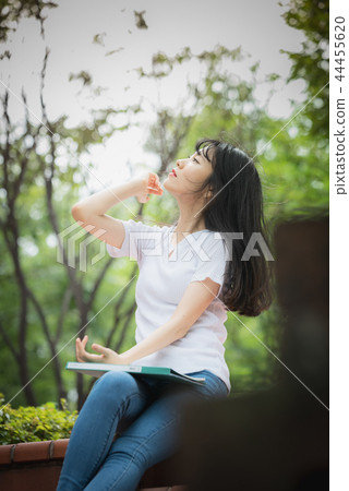 Campus college girl female youth Campus college girl female youth 44455620