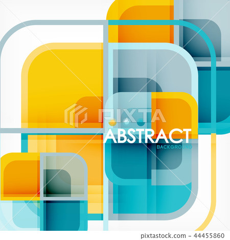 Colorful round squares modern geometric background 44455860