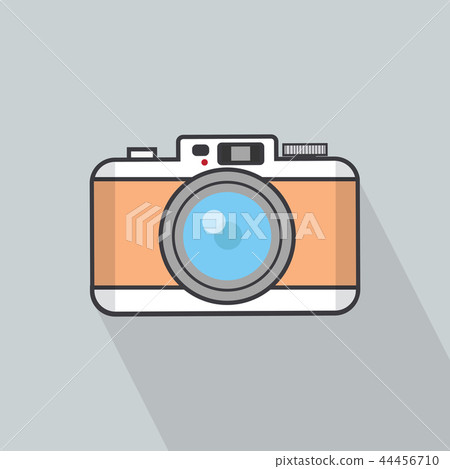 camera Flat design vector with long shadow - Stock Illustration ...