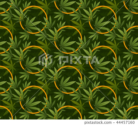 Marijuana leaves seamless vector pattern. Marijuana leaves seamless vector pattern. 44457160