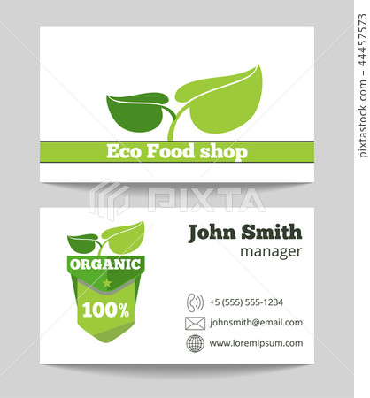 Organic eco food shop business card Organic eco food shop business card 44457573