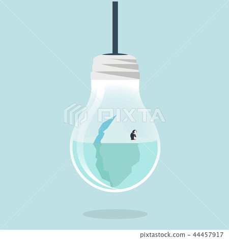 penguin in light bulb flat design penguin in light bulb flat design 44457917