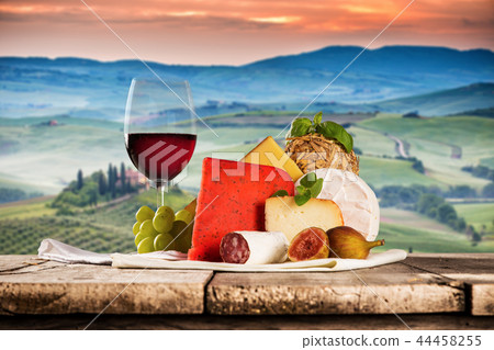 Various types of italian cheeses Various types of italian cheeses 44458255