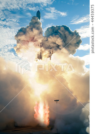 Spaceship launch at daytime.  44459375