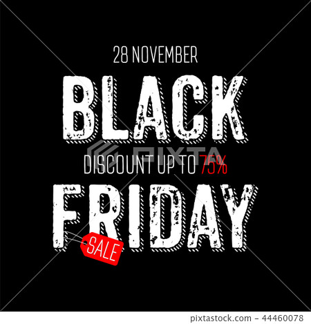 Black Friday sale. Banner with inscription scratched design template background with rays from the 44460078
