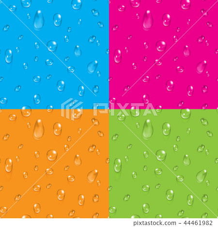 Set of transparent water drops vector seamless... - Stock Illustration ...