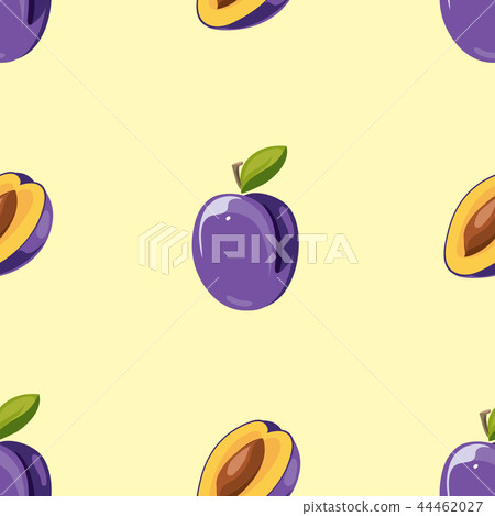 Blue plum vector seamless pattern Blue plum vector seamless pattern 44462027
