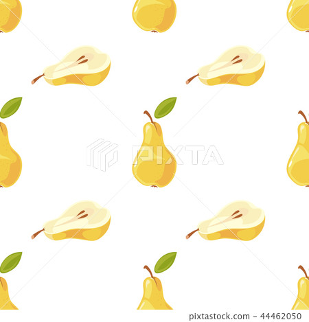 Vector pears and slices seamless pattern Vector pears and slices seamless pattern 44462050