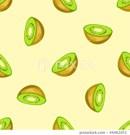 Green vector kiwi seamless pattern Green vector kiwi seamless pattern 44462051