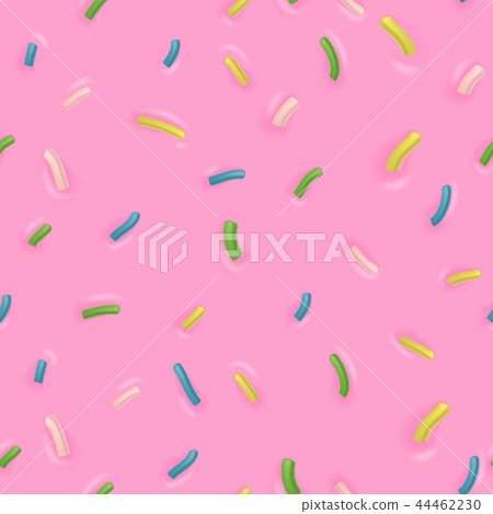 Seamless vector pattern with pink donut glaze Seamless vector pattern with pink donut glaze 44462230