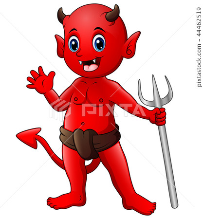 Little red devil waving Little red devil waving 44462519