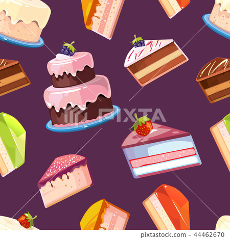 Sweets seamless vector pattern - Stock Illustration [44462670] - PIXTA