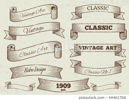 Vector vintage labels and banners collection Vector vintage labels and banners collection 44462768