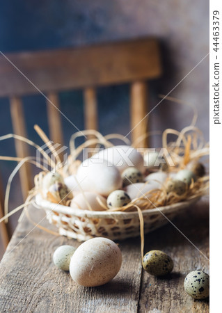 Chicken, quail and turkey eggs 44463379
