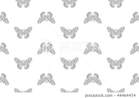 Hyalophora cecropia vector seamless pattern  44464454