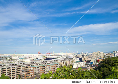 Scenery from hill park where harbor can be seen Scenery from hill park where harbor can be seen 44465163