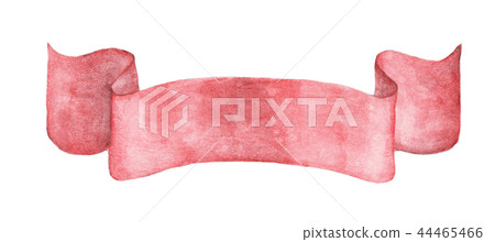 Hand drawn stripes or banners for text. Watercolor 44465466
