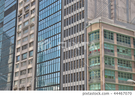 Modern office building in commercial area hk 44467070