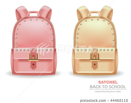 Satchel bags with pearls Vector realistic 44468118