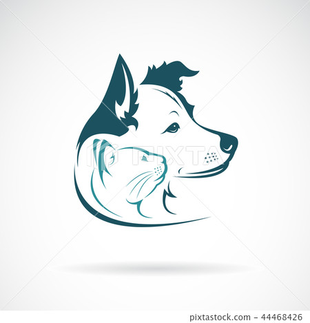 Vector of dog and cat head design. Pet. Animal. Vector of dog and cat head design. Pet. Animal. 44468426