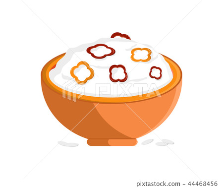 Porridge Rice and Pepper Slice Vector Illustration Porridge Rice and Pepper Slice Vector Illustration 44468456