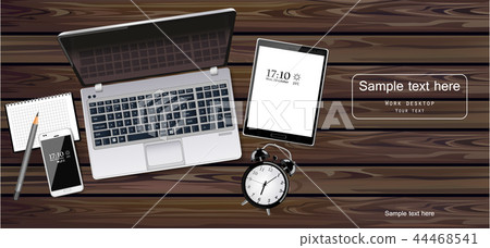 Laptop, tablet and phone Vector realistic Laptop, tablet and phone Vector realistic 44468541
