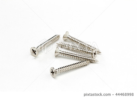 Close-up on screws, metal screws, iron screws Close-up on screws, metal screws, iron screws 44468998