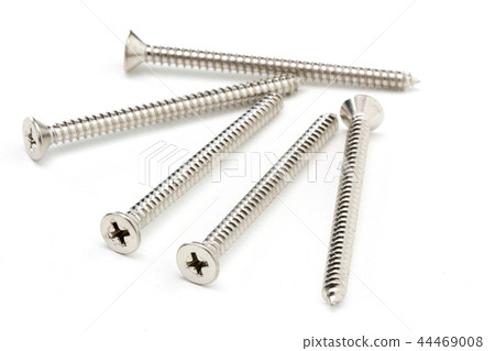 Close-up on screws, metal screws, iron screws Close-up on screws, metal screws, iron screws 44469008