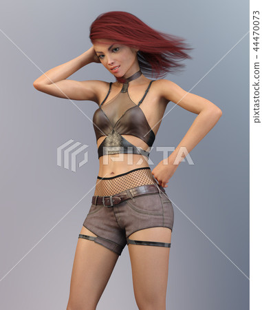 Young handsome woman posing in casual clothes 44470073