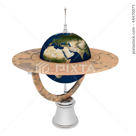 Table globe with the earth isolated on white 44470075