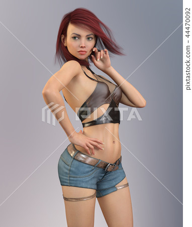 Young handsome woman posing in casual clothes 44470092