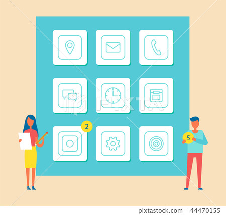 Mobile Phones Development Vector Illustration 44470155