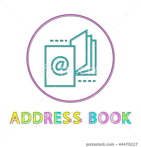 Address Book Round Linear Icon Template for App Address Book Round Linear Icon Template for App 44470227