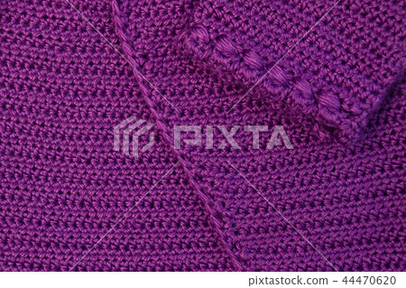 Baby purple cardigan, crocheted close-up sleeve and linen 44470620