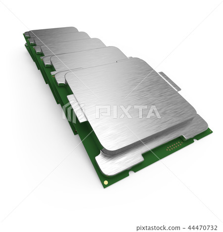 Modern Computer Core Processing Unit (CPU) Row Modern Computer Core Processing Unit (CPU) Row 44470732