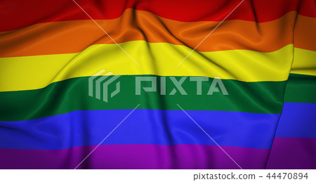 LGBT Community Rainbow Wrinkled Flag LGBT Community Rainbow Wrinkled Flag 44470894