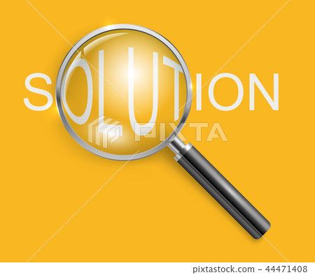 Magnifying Glass Business Solution Concept 44471408