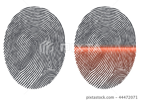 Black Fingerprint Imprint Design Element 44472071