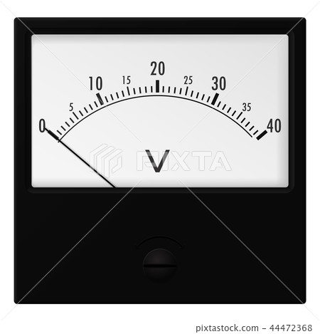 Black voltmeter 44472368