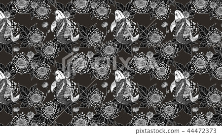 chrysanthemum pattern by hand drawing chrysanthemum pattern by hand drawing 44472373