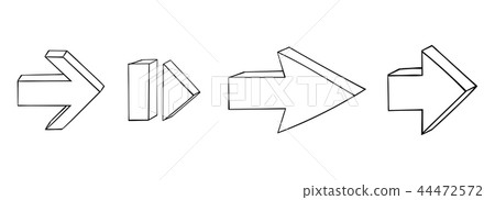 Outline arrows Outline arrows 44472572